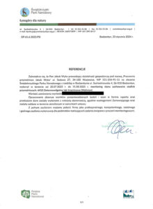 Referencje od Świętokrzyskiego Parku Narodowego (2023)